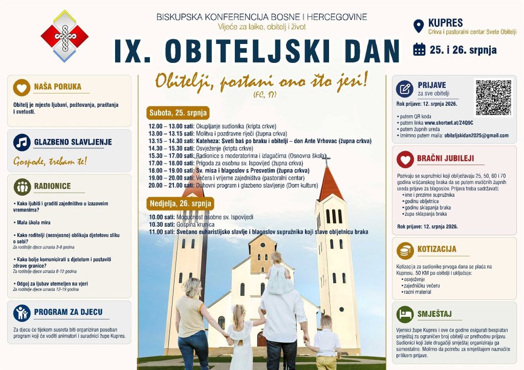 Najava: IX. Obiteljski dan na Kupresu
